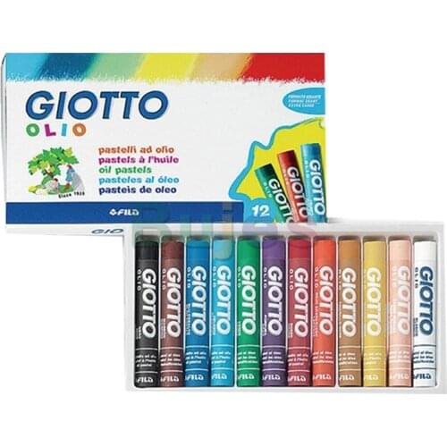 Original Italy GIOTTO 12 / 24 / 48 color oil painting stick heavy color stick dazzle color stick pastle crayon set art supplies