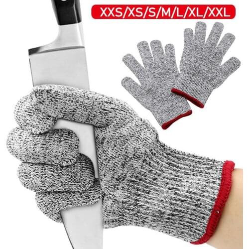 Anti Cut Proof Gloves HPPE Anti-cut Level 5 Safety Work Gloves Cut Resistant Gloves Kitchen Industrial Construction Labor Used