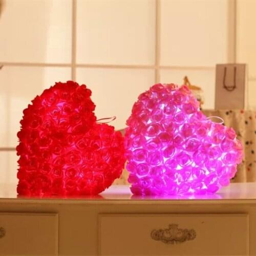 Loved Gifts Plush Star Led Pillow Kawaii Heart Luminous Plush Pillow Soft Stuffed Animal Doll Toys for Children