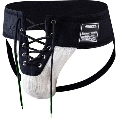 JOCKAMIL Sexy Gay Lashing Underwear Womanish Thongs Sissy T-back Low Waist attach G-string LGBTQ Briefs