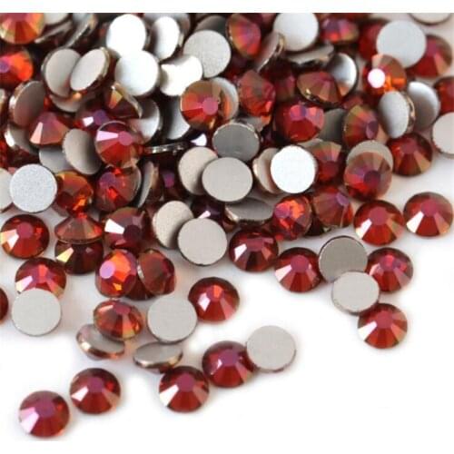 Mocha Dark Siam Non Hotfix Rhinestones top Quality Strass Multi Colors Glass Crystal Stones for clothes nail art decorations