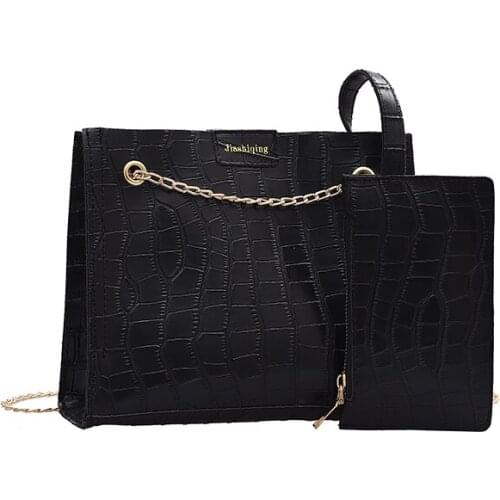 Handbags Bags for women 2020 fashion brand shoulder fake designer Crocodile pattern leather small bag black cute summer purses