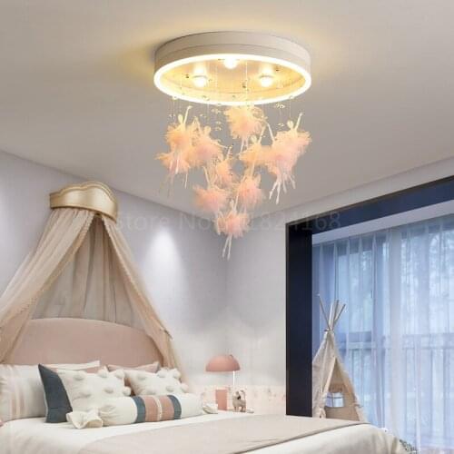 Hummingbird modern LED chandelier for dining room bedroom study room children room pink/white/brown chandelier lighting lustres