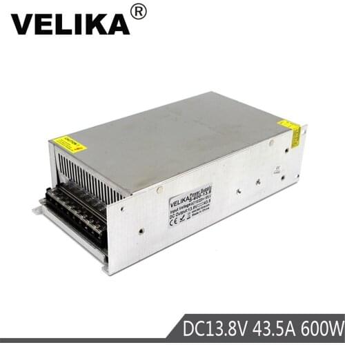 Universal Regulated Power Supply DC13.8V 43.5A 600W Driver for LED Strip Light CCTV Radio Computer Project 3D Printer CNC