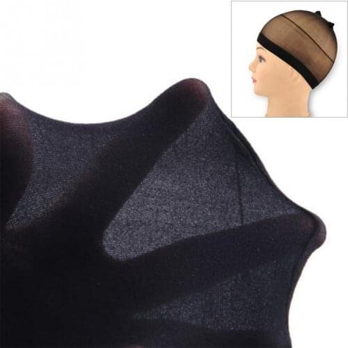 2Pcs Women Stretchable Wig Cap Hair Net Stockings Style Elastic Mesh Liner Snood Wig Nets Weaving Wig Cap