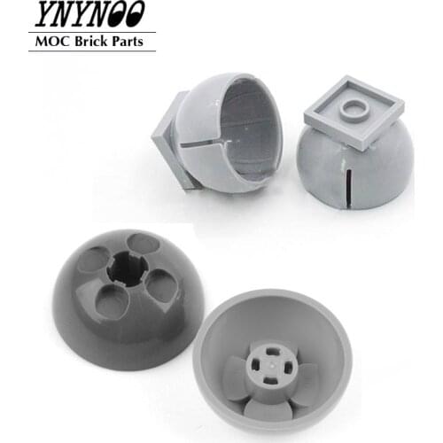 20Pcs Round Containers Cylinder Hemisphere 2x2 Ball Turret Socket Base & Dome Hemisphere 3x3 Ball Turret MOC Building Block Part