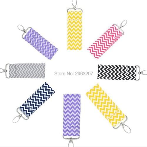 200pcs Wave Stripe Lipstick Holder Chapstick Holder Keychain Lipstick Pouch Bag Lip Palm Key Chain Mother Girls Gifts