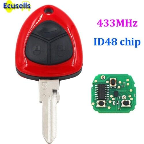 3 button full Remote Key High quality 433MHZ with ID48 chip for Ferrari 458 ITALIA 612 599 GTB CALIFORNIA FF left blade