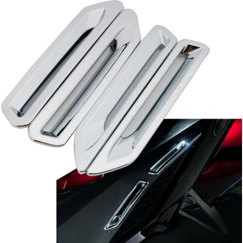 4Pcs For Honda Goldwing GL1800 2018 2019 2020 2021 Chrome ABS Radiator Slot Vent Trim Motorcycle Decoration Parts