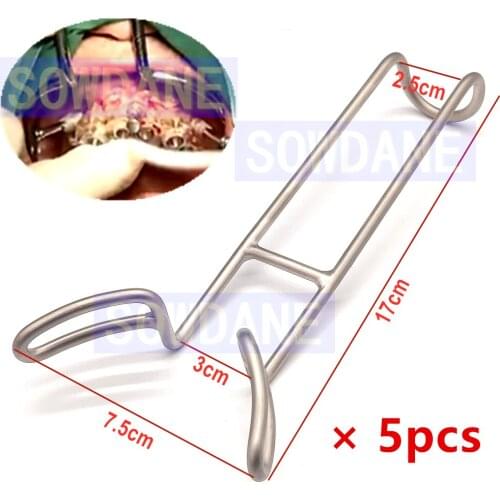 20pcs/30pcs Dental Implant Retractor Mouth Gag Dental Opener Tooth Retractor Dentist Surgical Tool Autoclavable 7.5cm Width