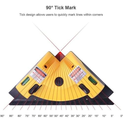 90-Degree L-square Laser Level Laser Instrument Line Marking Gauge Infrared Laser Ruler Handheld Laser Range Finder