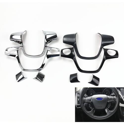 Car styling steering wheel trim cover sticker decoration case For Ford Focus 3 MK3 sedan hatchback (2012-2014)/For KUGA 13-2015