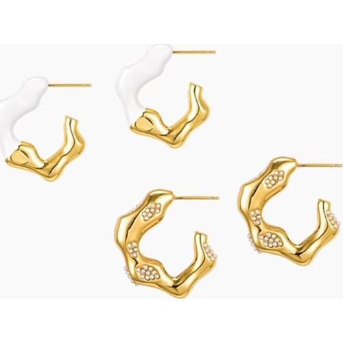 Amorita Boutique trendy 2 colors fashion micro pearl loop earring
