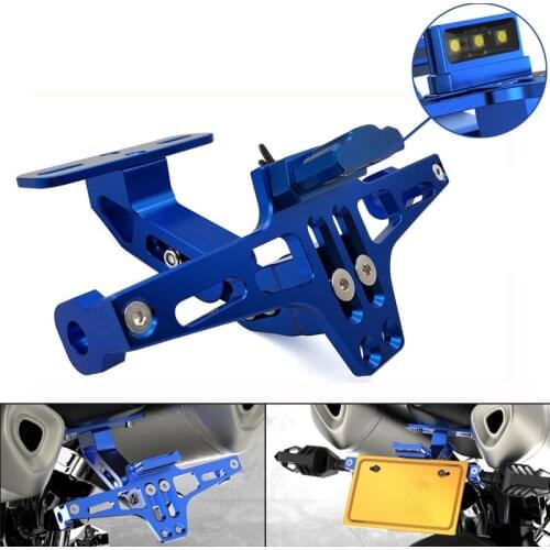 Motorcycle Adjustable Angle License Plate Holder Bracket CNC Aluminum For Yamaha XSR TDM 700 900 MT 01 03 25 YBR 125 YZF R15