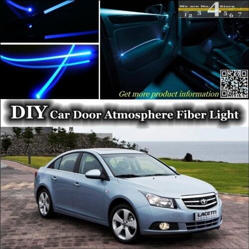 For Daewoo Lacetti Premiere J300 interior Ambient Light Tuning Atmosphere Fiber Optic Band Lights Door Panel illumination Refit