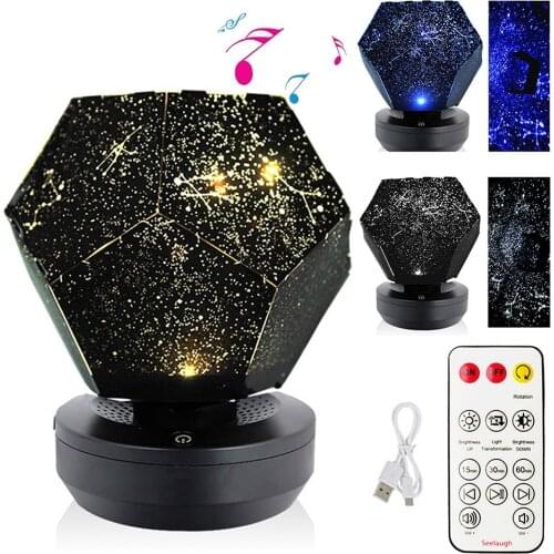 Galaxy Projector For Room Starry Sky Lamp DIY Original Planetarium Gift for Children Bedroom Decorative Light Remote Control See