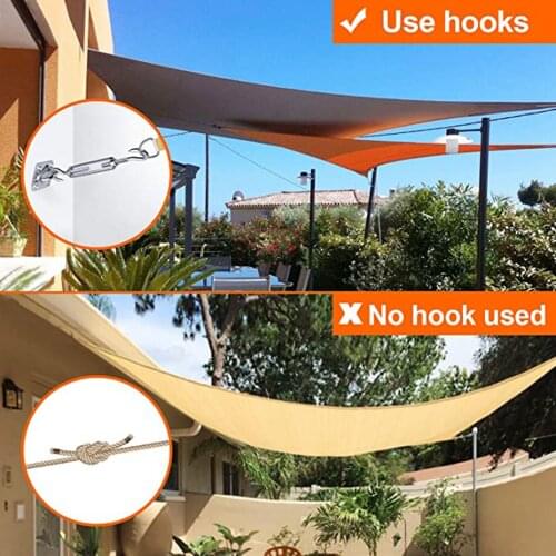 Sun Shade Sail Hardware Kit Heavy Duty Anti-Rust Patio Lawn Outdoor 44Pcs