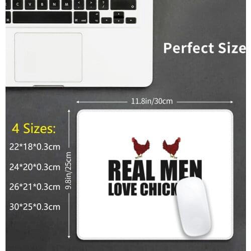 Real Men Love Chicken Mouse Pad DIY Print Chicken Egg Eggs Hen Farmer Farmer Wisdom Chicken Coop