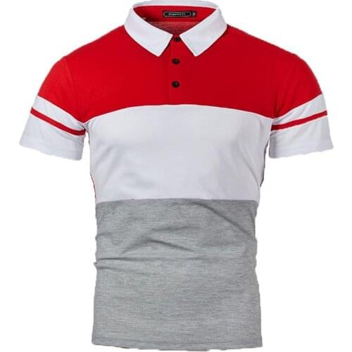 Summer Men Polo Men Shirt Short Sleeve Polo Shirt Contrast Color Polo Streetwear Casual Fashion Men Tops New Clothing 2021
