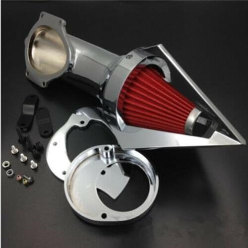 Motorcycle Chrome Cone Spike Air Cleaner Kit For Yamaha V-Star 650 All Years