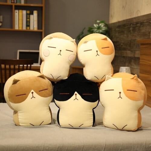 Stuffed Plush Chis Cat Toys Cute Toast Cat Soft Toys Animal Pillow for Girl Comfortable Cushion Kids Children Birthday Gift