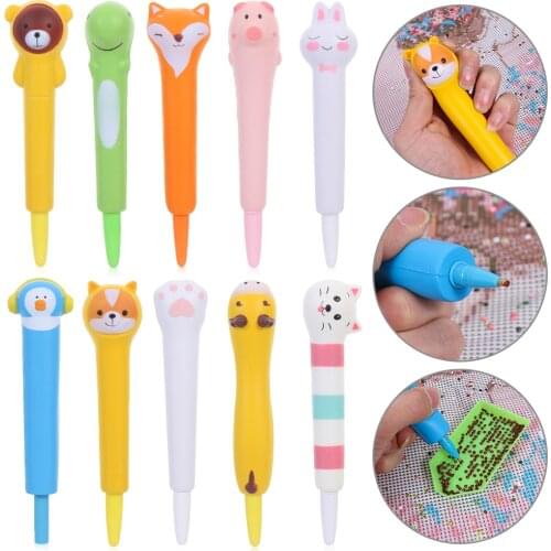 Soft Point Drill Pen Handmade 5D Diamond Painting Pen Embroidery Nail Art Rhinestone Picker Tools DIY Crafts Stress Relief Toys