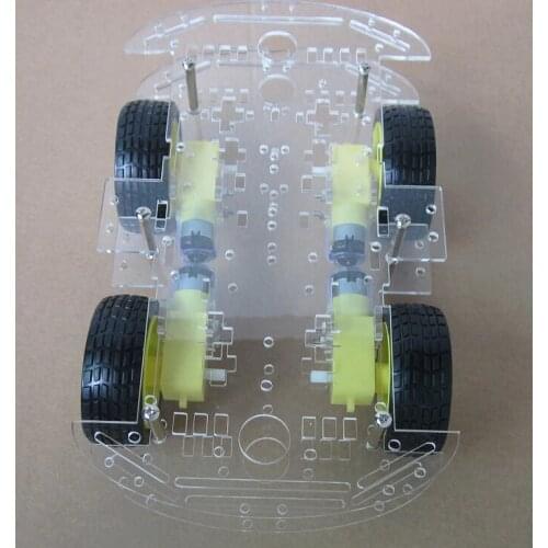 Free shipping 4WD Smart Robot Car Chassis Kits for arduino with Speed Encoder New