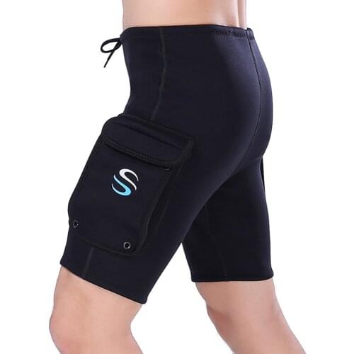 3MM neoprene diving shorts mens and womens diving boating surf shorts technical snorkeling shorts with pocket swimming shorts