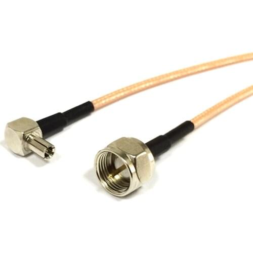 New F Male Plug To TS9 right angle 90-degree RF coaxiale cable RG316 Wholesale Fast Ship 15CM 6" Adapter