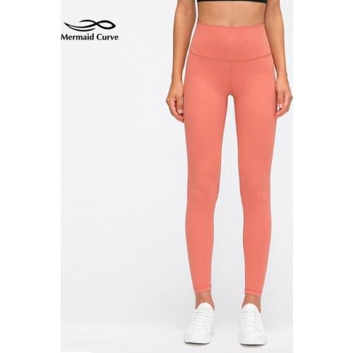 Mermaid Curve High-Intensity Exercise Legging Skin-Friendly Nude Yoga Pants Women High-Waist Abdomen Tight Stretch Fitness Pant