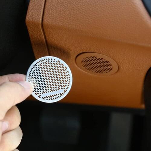 Aluminum Alloy Steering Wheel Speaker Cover Trim 1pc For Alfa Romeo Giulia 2017--2020