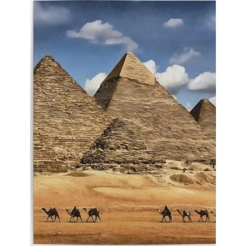 Canvas Print Picture Wall Art Paintings Egypt Pyramids Giza Afican Desert Home Decoration Module Poster For Living Room Frame