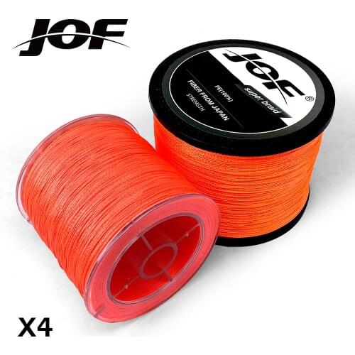 JOF 300M 500M 1000M PE Braided Wire Multifilament Fishing Line 4 Strands Fishing Tackle Fishing Line Carp Pesca