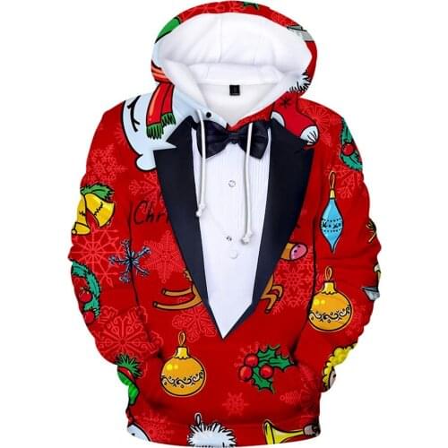 Christmas gift Funny Fake Suit Tie 3D Hoodie Men/Women Streetwear Long Sleeve Hoodies Sweatshirt Fashion Tracksuit Men Clothes