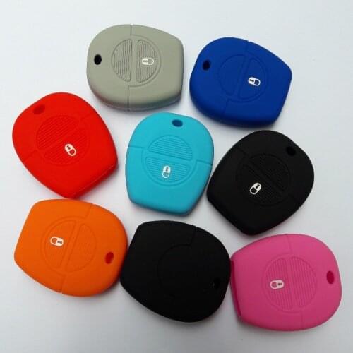 2 Button Silicon Remote Key FOB Shell Case For Nissan Micra Almera Primera X-trail Patrol Skin Jacket Key