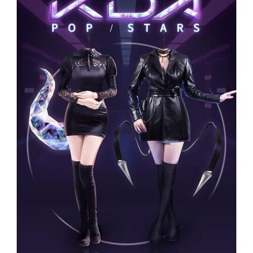 {Stock now}LOL The Baddest KDA Ahri Evelynn Cosplay Costume kda Girl group pop stars Ahri evelynn cosplay costume