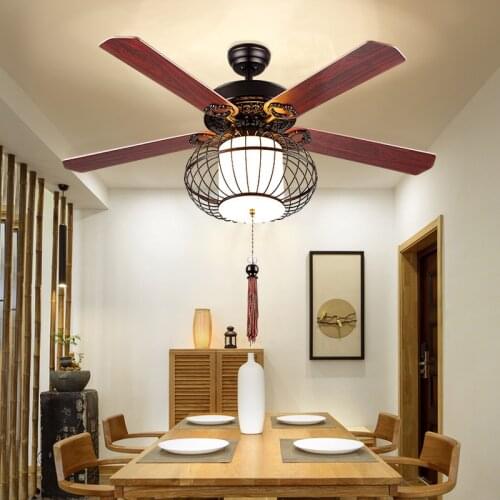 LED Ceiling Fans Light Restaurant Living Room Tea House Club Lantern Ceiling Fan Light Led Ceiling Fans with Lights
