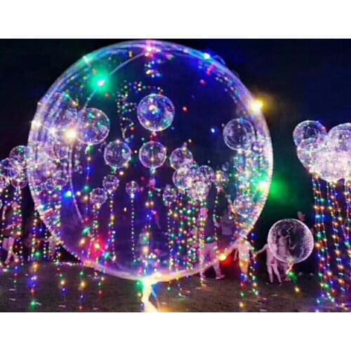 Light Up Gifts LED String Lights Flasher Lighting Balloon wave Ball 18inch Helium Balloons Christmas Halloween Decoration