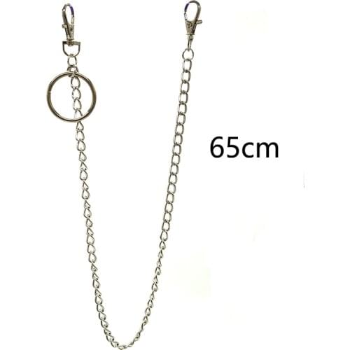 Unisex Men Fashion Street Big Ring Pendant Key Chain Rock Punk Trousers Hipster Key Chains Pant Jean Keychain