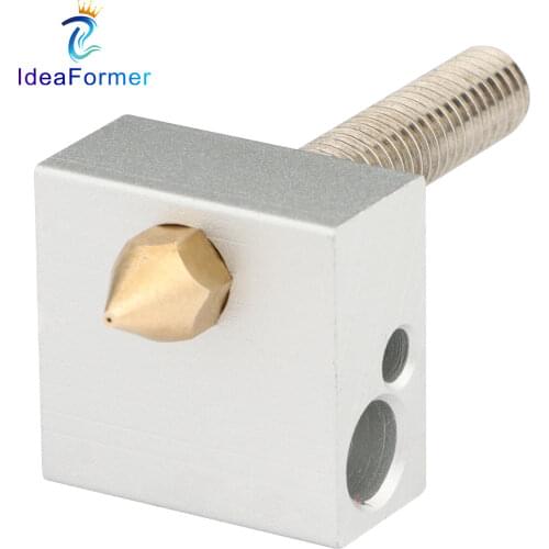 2Pcs Upgraded High quality MK7 MK8 Heater Block For 3D Printer Extruder Part NTC100K Thermistor Print Head Heat Block 20x20x10mm