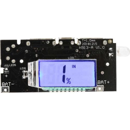 Dual USB 5V 1A 2.1A Power Bank 18650 Lithium Batery Charger DIY Module LCD Display LCD Charging Module Electrical Access