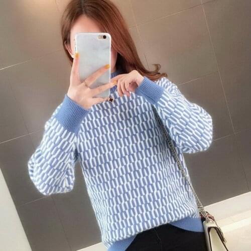 Women Plus Size Pullover Sweater Long Sleeved Loose Pullover Sweaters Knit Womens Sweater