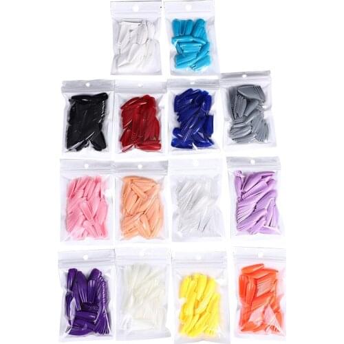 1 Bag of 100 Pieces of Fake Nails Trapezoid Long Full-fit Ballet Solid Color Manicure Artifical Nails False Nails Nail Art