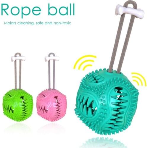 1Pcs Pet Dog Toys Extra-tough Rubber Toy Interactive Elasticity Ball Dog Chew Toys For Dog Tooth Cleaning Treat Ball