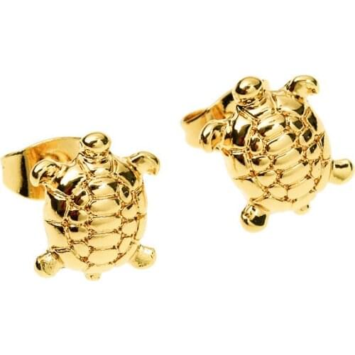 10pairs/lot Wholesale 2017 New Fashion Tiny Tortoise Stud Earrings Cute Tortoise Children Earrings For Women Best Friend Gift