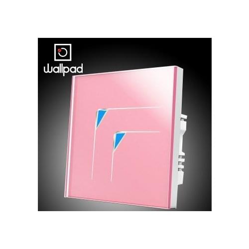 2 Gangs 1 Way Touch Wall Switch LED Wholesale Wallpad Luxury Pink Wall Switch Panel Light Switch 110~250V 220V