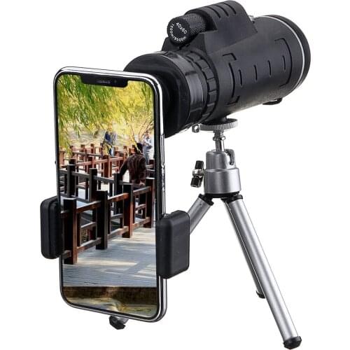 40X60 Monocular Optical HD Lens Telescope + Tripod + Mobile Phone Clip