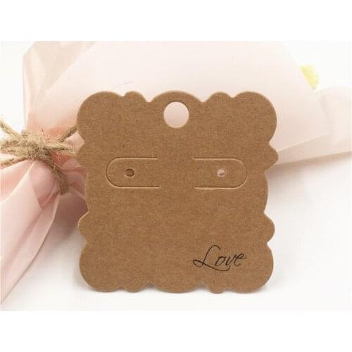 50Pcs/Lot Creative Fashion Designs Handmade For You Earrings Studs Cards Paper Cardboard Jewelry Vintage Classic Card 5*5cm