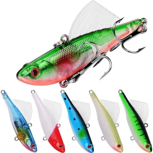 6PCS fishing Lure Fly Swing Minnow Rattlin hook lure baits 6.8cm/17.4g
