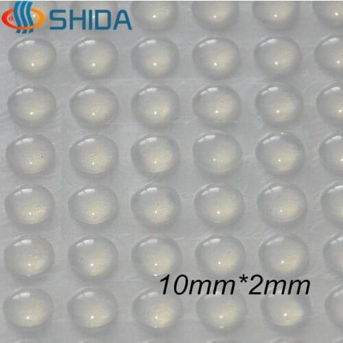 Free Shipping 500PCS 10x2mm Clear Anti Slip Soft Rounded Silicone Rubber Feet Pads,Self Adhesive Silica Gel Shock Absorber Pads